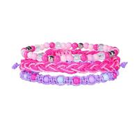 Lot de 3 bracelets tissés en agate noire mate - Protection spirituelle - Stabilité - Ligne de cire tressée - Perles colorées et lisses, Ligne de cire, Pierre secondaire