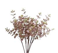 Lot de 3 branches d'eucalyptus artificielles réalistes de 85 cm - Facile à raccourcir pour plus de volume - Idéal comme branches décoratives pour mariage, salon, bureau - Facile d'entretien (vieux