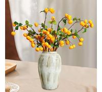 Lot de 3 branches d'oranger artificielles pour décoration de maison, bureau, mariage, fenêtre, 65 cm, tiges de fruits artificielles pour décoration de restaurant (orange)