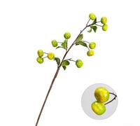 Lot de 3 branches d'oranger artificielles pour maison, bureau, décoration de mariage, accessoires de fenêtre avec fruits en mousse réalistes et fil flexible (vert)