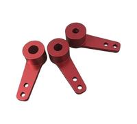Lot de 3 bras de liaison servo en aluminium robuste avec différentes tailles d'alésage pour des mécanismes de mouvement précis Rouge