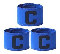 Lot de 3 brassards de capitaine de football - Bandes en néoprène pour jeunes et adultes - Flexibles, confortables avec un design en C audacieux pour le leadership d'équipe