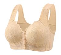 Lot De 3 Brassière Femme Sport Ouvert Devant sans Armature Soutien Gorge de Sport Femme en Coton pour Adolescentes Ouverture et Fermeture sur Devant Soutien-Gorge de Sport sans Coutures