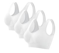 Lot de 3 Brassière Soutiens-Gorge Sport Femme Maintien Fort Lingerie Brassière Rembourré 2025 Soldes Confortable Push Up Soutiens-Gorge Classiques sans Armature sans Couture pour Sport Yoga