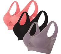 Lot de 3 Brassiere Sport Femme Soutiens-Gorge de sans Couture Sport Yoga Brassiere Soutien Gorge Sexy sous Vetements Feminins Soutien Gorge Push Up Votre Compte Multicolore M 2025