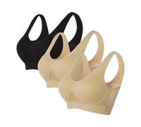 Lot de 3 Brassiere Sport Femme Soutiens-Gorge de sans Couture Sport Yoga Brassiere Soutien Gorge Sexy sous Vetements Feminins Soutien Gorge Push Up Mes Commandes Multicolore M 2025