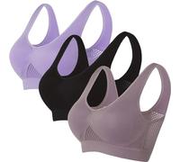 Lot de 3 Brassiere Sport Femme Soutiens-Gorge de sans Couture Sport Yoga Brassiere Soutien Gorge Sexy sous Vetements Feminins Soutien Gorge Mes Commandes en Cours de Livraison Multicolore 5XL 2025