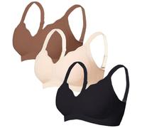 Lot De 3 Brassiere Sport sans Coutures pour Femme Soutien Gorge Couverture Totale Confortable Brassière Maintien sans Complexe Soutien Gorge Respirant Dos Comfortable Lingerie pour Sport Et Quotidien