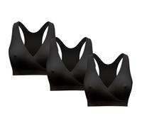 Lot de 3 brassières allaitement noir - l