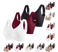 Lot De 3 Brassières sans Armatures Maintien Renforcé Femme Sexy Et Confortable Push-Up Bretelles Réglables Grande Poitrine Ensemble Lingerie pour Tous Les Jours Et Loisirs