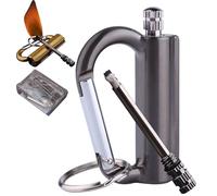 Lot de 3 briquets à allumettes permanentes, allumettes réutilisables et résistantes aux tempêtes, for Outil de Survie Tactique, Plus de 10000 Coups(Black)