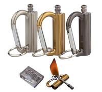 Lot de 3 briquets à allumettes permanentes, allumettes réutilisables et résistantes aux tempêtes, for Outil de Survie Tactique, Plus de 10000 Coups(Black+Gold+Silver)