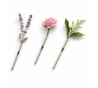Lot de 3 broches « A Kind » - Chaque fleur raconte une histoire différente, broche en forme de branche pour homme et femme