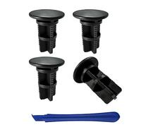 Lot de 3 broches de charnière pour couvercle de poubelle - 240 l - Fixations pour couvercle de poubelle - Serrures pour poubelles - Compatibles avec Otto/ESE (noir, 4 pièces)