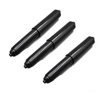 Lot de 3 broches de rechange pour rouleau de papier toilette à ressort, longueur réglable de 106 mm à 160 mm, noyau de support de salle de bain en plastique, blanc et noir (3 pièces)