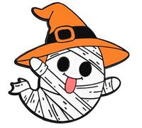 Lot de 3 broches festives en forme de citrouille en alliage - Bijoux d'Halloween - Décoration de fête - Accessoire de tenue - Motif spectres de dessin animé, taille unique, Comme décrit