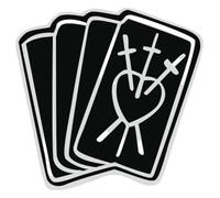 Lot de 3 broches punk sorcières en émail noir, Klein, Métal non précieux