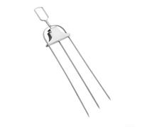 Lot de 3 brochettes en acier inoxydable avec poignée de sécurité - Fourchettes plates robustes pour barbecue Shish Kabob Poulet Bœuf 38,1 cm (1 fourchette à grill)