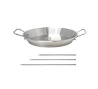 Lot de 3 brochettes verticales à base ronde en acier inoxydable pour grillades en plein air, cuisson uniforme et rétention de la chaleur