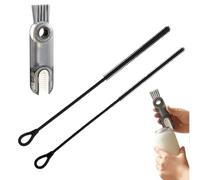 Lot de 3 Brosse de Nettoyage, 1 Pcs 3 en 1 Brosse de Nettoyage et 2 Pcs Goupillon Paille Silicone, Multifonctionnelle, pour Pailles Verre, Pailles INOX et Gobelet Paille, Poignée Antidérapante Souple