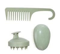 Lot de 3 brosses à cheveux pour le cuir chevelu, massage, shampooing, démêlant, peigne à cheveux, forme ronde, brosse à cheveux pour homme et femme