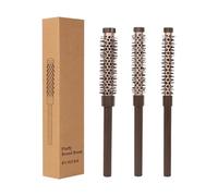 Lot de 3 brosses à cheveux rondes portables pour cheveux courts - Peigne léger avec poils doux pour une utilisation facile - Brosse volumisante
