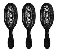 Lot de 3 brosses à cheveux sans shampooing, peigne à poils longs, outil de massage démêlant, brosse anti-frisottis, ajoute de la brillance et rend lisse, accessoire de coiffage, équilibre la