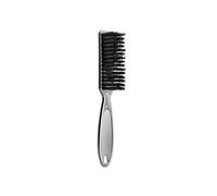 Lot de 3 brosses à cheveux souples pour coiffure, peigne à huile, brosse de coiffure, dieu masculin, brosse de tête arrière, brosse de cou, barbier, outils de salon de coiffure (argenté)
