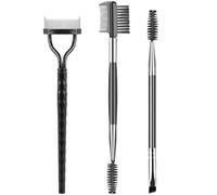 Lot de 3 brosses à cils, brosse à sourcils, peigne à cils, séparateur de cils, peigne à sourcils et polaire, outils professionnels de maquillage des yeux