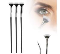 Lot de 3 brosses à cils festonnées d'angle pliantes - Brosse éventail de mascara pour cils - Brosse d'angle festonnée magique - Outils de maquillage des yeux