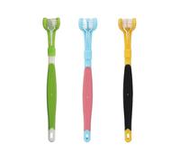 Lot de 3 brosses à dents 3 côtés pour autisme, brosse à dents à poils doux pour enfants ayant des besoins sensoriels, prise en main confortable, soins bucco-dentaires doux pour les enfants autistes