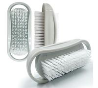 Lot de 3 brosses à ongles en plastique pour nettoyer les ongles, brosse à ongles double face avec poils fermes et solides, brosse à récurer les ongles pour nettoyer la saleté, la crasse et la graisse