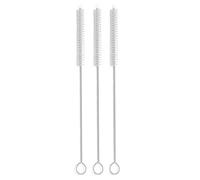 Lot de 3 brosses à Paille 23 cm - Brosse de Nettoyage pour Paille - Brosse pour Tuyau de Lait - pour Machine à café Automatique - Tubes à essai