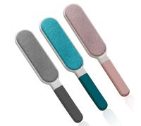 Lot de 3 brosses à peluches réutilisables - Brosse à vêtements double face - Brosse à peluches Good Grips - Pour vêtements, meubles, housses de siège de voiture, couvertures, poils d'animaux