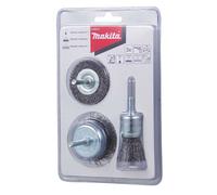 Lot de 3 brosses boisseau pour perceuse - MAKITA D-66070