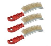 Lot de 3 brosses de barbecue en laiton pour nettoyer efficacement la rouille, la graisse et les dépôts de carbone sur les grilles et les soudures