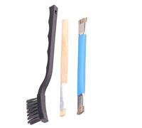 Lot de 3 brosses de nettoyage - Double tête PCB ESD pour réparation de téléphone portable, soudure - Poils en nylon antistatiques haute température - Compatible avec clavier, rasoir, électronique