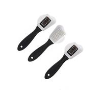 Lot de 3 brosses de nettoyage ergonomiques en nubuck pour chaussures habillées, baskets, bottes, talons, sandales