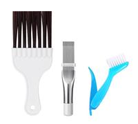 Lot de 3 brosses de nettoyage pour climatiseur, peigne à lamelles de climatisation, brosse à lamelles en acier inoxydable, outil de nettoyage et de dépoussiérage pour enlever facilement la poussière