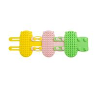 Lot de 3 brosses de toilettage d'angle pour chat pour épilation automatique et divertissement d'interaction pour toiletteur d'angle d'intérieur