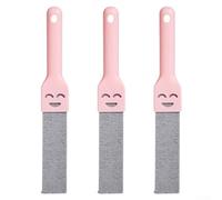 Lot de 3 brosses de toilette en pierre ponce avec poignée pour évier, baignoire, calcaire, anti-rouille, pierre de nettoyage naturelle pour carreaux de porcelaine (violet)