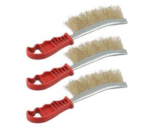 Lot de 3 brosses en laiton pour enlever la rouille, la graisse et les débris des zones de soudure et des grilles de cuisson