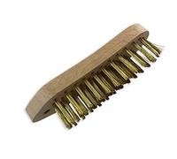 Lot de 3 brosses métalliques à main type violon | Garnissage fil inox rond lisse haute densité sur 5 rangs | Monture en bois (hêtre) | Sortie du fil 35 mm | 21 * 6 cm | Kibros 31I5Hx3