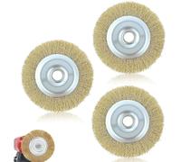 Lot de 3 brosses métalliques de rechange RAC814 pour nettoyeur de terrasse Ryobi, pour RY18PCA-0 OPC1800 OPC1815 EFB 400/401 avec trou de tige, pour nettoyer les débris de joint de rouille
