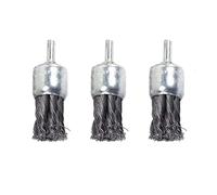 Lot de 3 brosses métalliques en acier de 25 mm for enlever la peinture, for l'ébavurage des matrices, accessoires de nettoyage for meuleuse d'angle