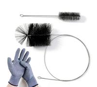 Lot de 3 brosses pour Conduit de poêle,Kit de Brosse pour Tuyau de poêle et Brosse de cheminée pour Balai de cheminée kit de Nettoyage pour cheminée,Souple Brosses de Ramonage