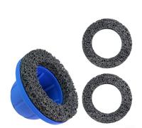 Lot de 3 brosses pour moyeu de roue - 150 mm - Réduction de la poussière - Système de changement rapide pour moyeux de roue de voiture - Détartrage mécanique - Entretien domestique