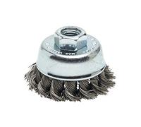 Lot de 3 brosses rotatives métallique coupe Ø extérieur 65 mm | Mèches torsadées fil acier 0.40 mm | Alésage filetage femelle M14 | Kibros 2865TC14x3