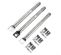 Lot de 3 brûleurs de barbecue réglables en acier inoxydable | Réglable de 30,5 à 44,5 cm, convient pour charbroil pour Outback CosmoGrill, acier résistant à la rouille