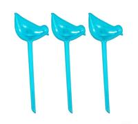 Lot de 3 bulbes d'arrosage en PVC en forme d'oiseau pour une libération progressive de l'eau vers les plantes en pot pour l'intérieur et l'extérieur (bleu lac)